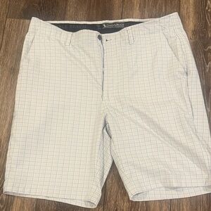 Beige Checkered Men Shorts Pebble Beach size 36